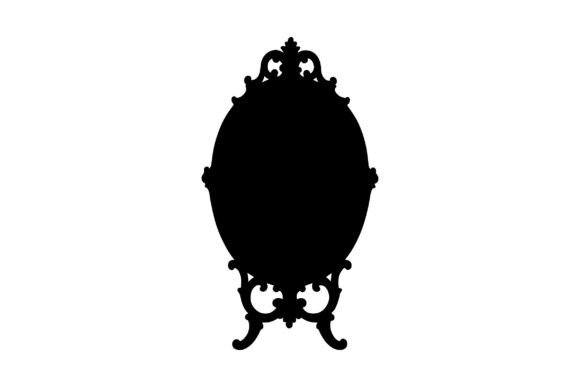 Vintage Mirror Clipart Vector Design