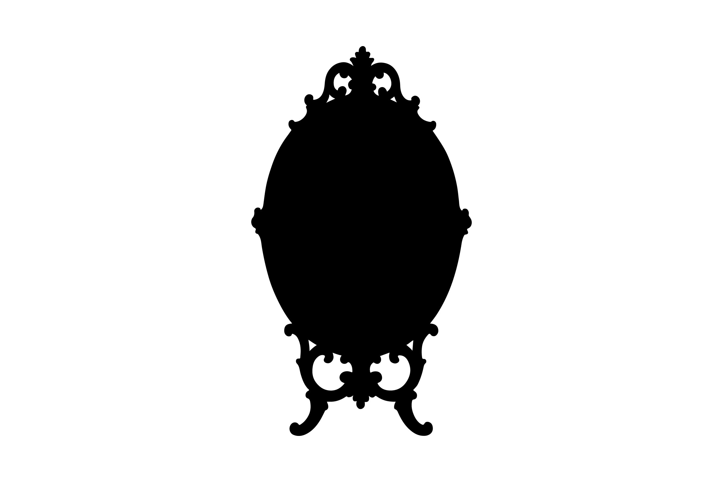 Vintage Mirror Clipart Vector Design