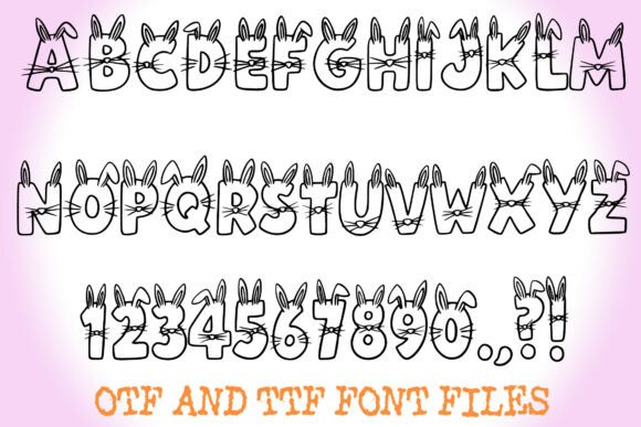 Easter Bunny Ears Font - Preview 1