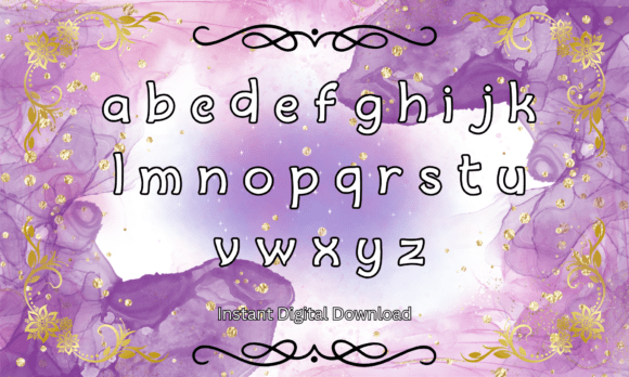 Fantasy Script Font PNG with transparent background - Preview 2
