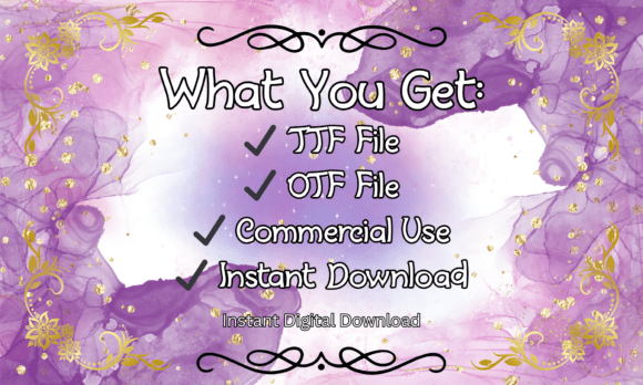 Fantasy Script Font PNG with transparent background - Preview 5