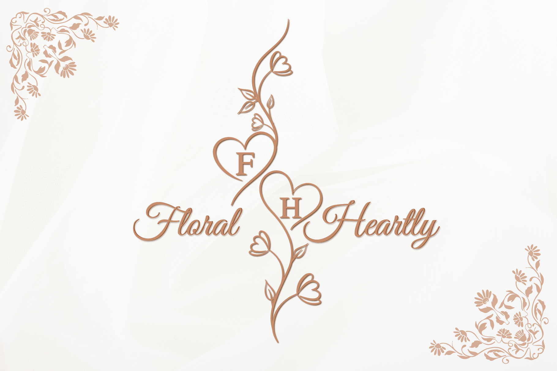 Floral Heartly Monogram