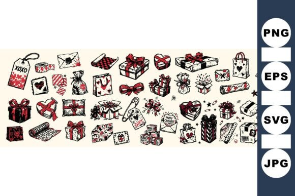 Hand Drawn Valentine Gift Clipart