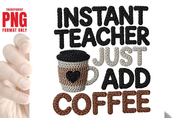 Instant Teacher Just Add Coffee Faux Yar