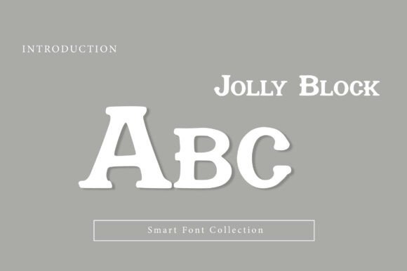 Jolly Block Font PNG with transparent background - Preview 1