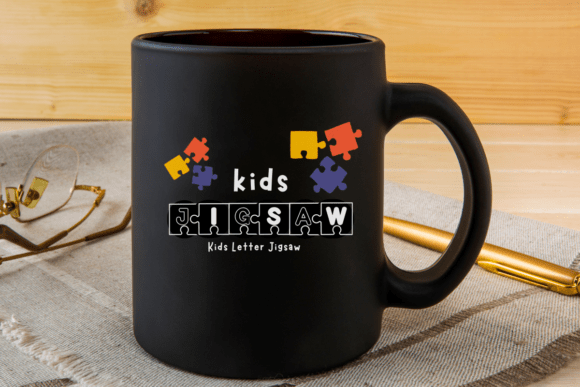 Kids Letter Jigsaw Font PNG with transparent background - Preview 2