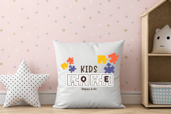 Kids Letter Jigsaw Font PNG with transparent background - Preview 3