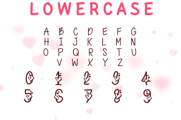 Love Doodle Heart Font PNG with transparent background - Preview 3