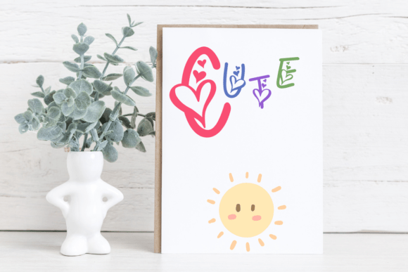 Love Doodle Heart Font PNG with transparent background - Preview 4