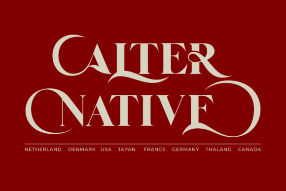 Palm Vintage Font PNG with transparent background - Preview 3