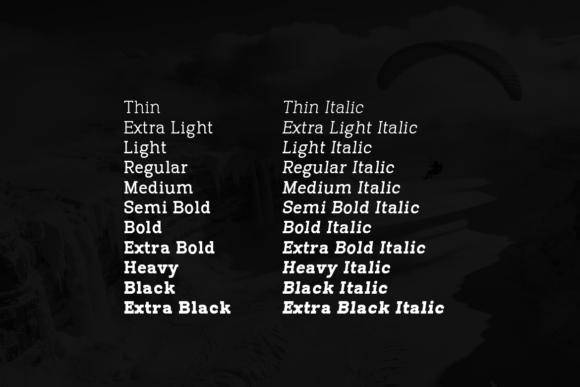 Pano Slab Font PNG with transparent background - Preview 3