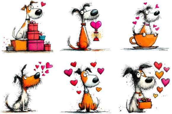 quirky dog valentines day clipart SVG for cricut funny shirts and gifts