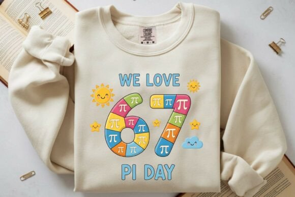 We Love 67 Pi Day PNG