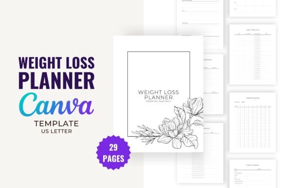 Weight Loss Planner | Canva Template