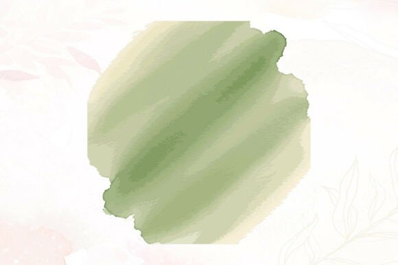 Abstract Sage Green Watercolor Splash Graphic Illustrations By sctchcreations