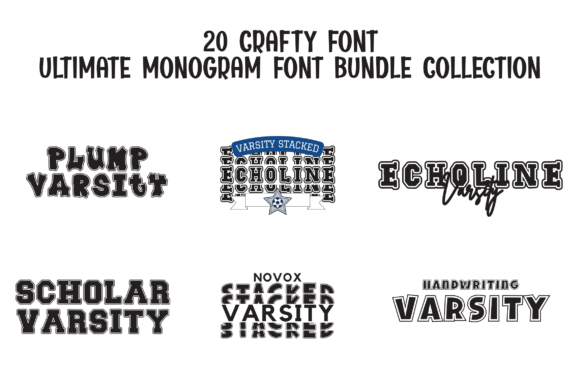 Back to School Varsity Bundle Font - Preview 1