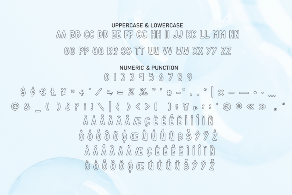 Bubble Outline Font - Preview 6