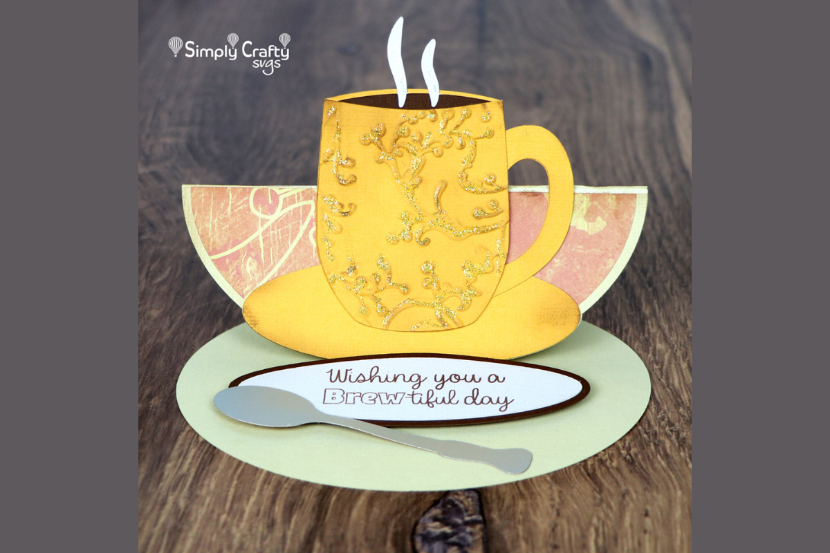 Coffee Mug Easel Card SVG