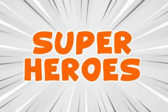 Comic Hero Font PNG with transparent background - Preview 1