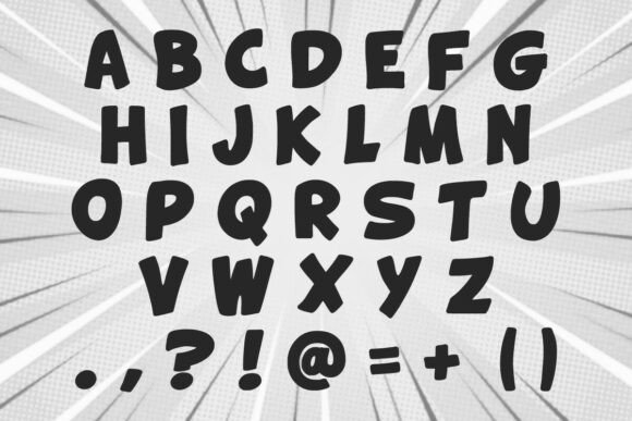 Comic Hero Font PNG with transparent background - Preview 3