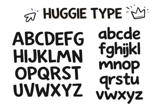 Huggie Type Font PNG with transparent background - Preview 6
