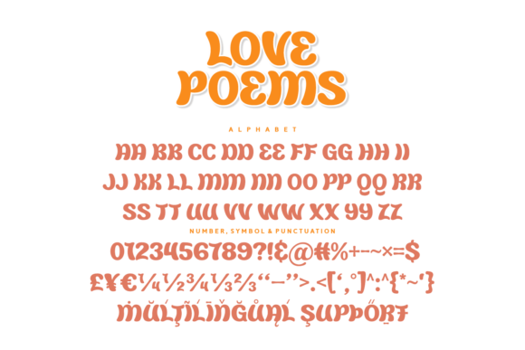 Love Poems Font PNG with transparent background - Preview 5