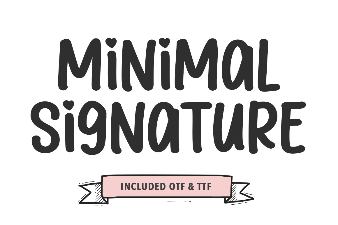 Minimal Signature preview, clean minimalist script font