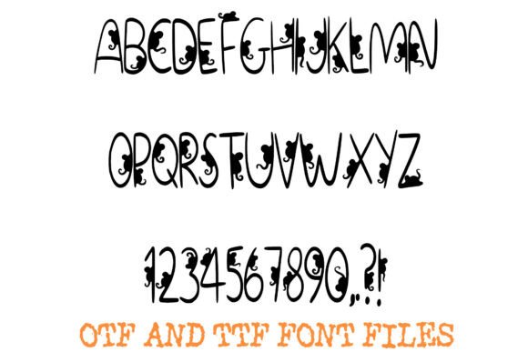 Mischievous Mouse Font PNG with transparent background - Preview 1