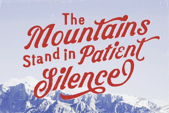 Mountains Range Duo Font PNG with transparent background - Preview 4