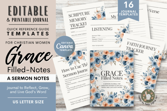 Sermon Notes Journal for Christian Women