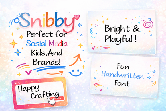 Snibby Font PNG with transparent background - Preview 1