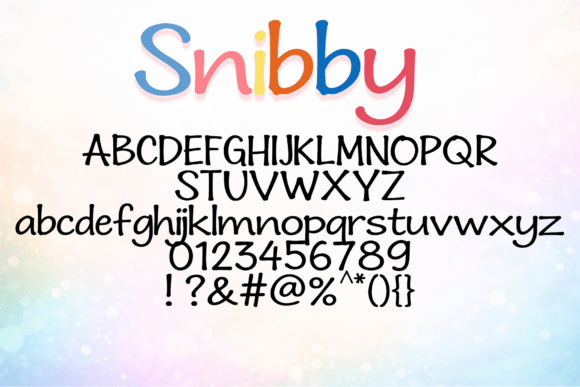 Snibby Font PNG with transparent background - Preview 6