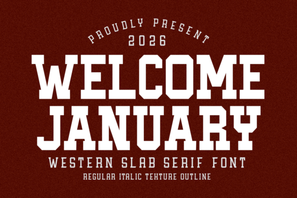 Welcome January Slab Serif Font By Almairatype Studio