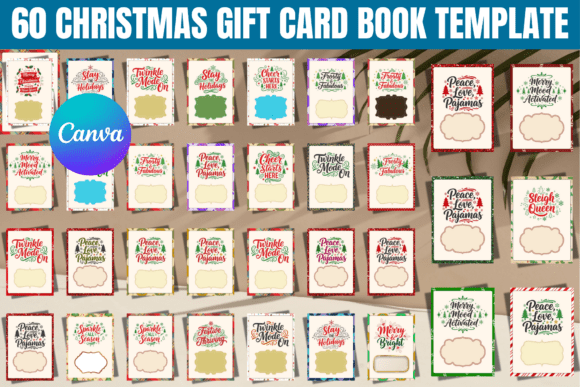 60 Christmas Gift Card Book Template