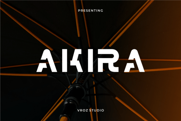 Akira Display Font By Vroz Studio