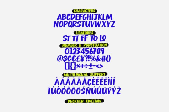 Bucktien Kwetiaw Font - Preview 6