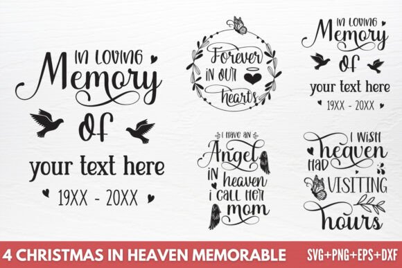Christmas in Heaven Memorable SVG