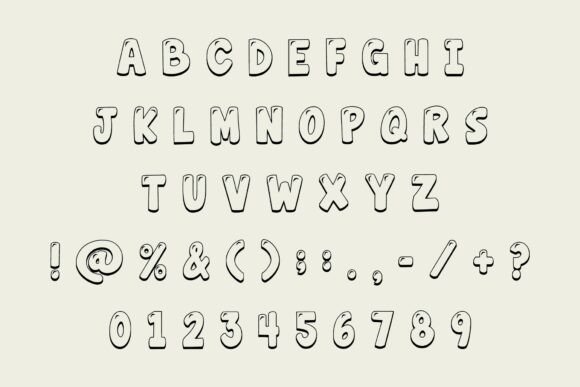 Comic Outline Font - Preview 4