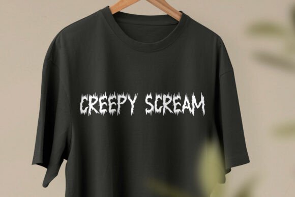 Creepy Scream Font PNG with transparent background - Preview 2