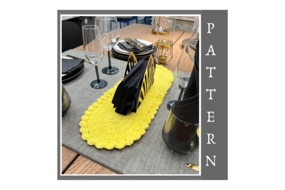Crochet Oval Plush Table Runner Pattern