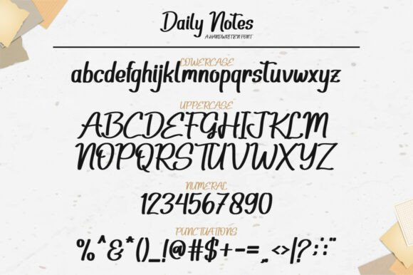 Daily Notes Font - Preview 6