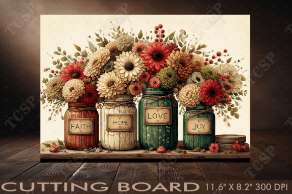 Faith Love Hope Joy Cutting Board