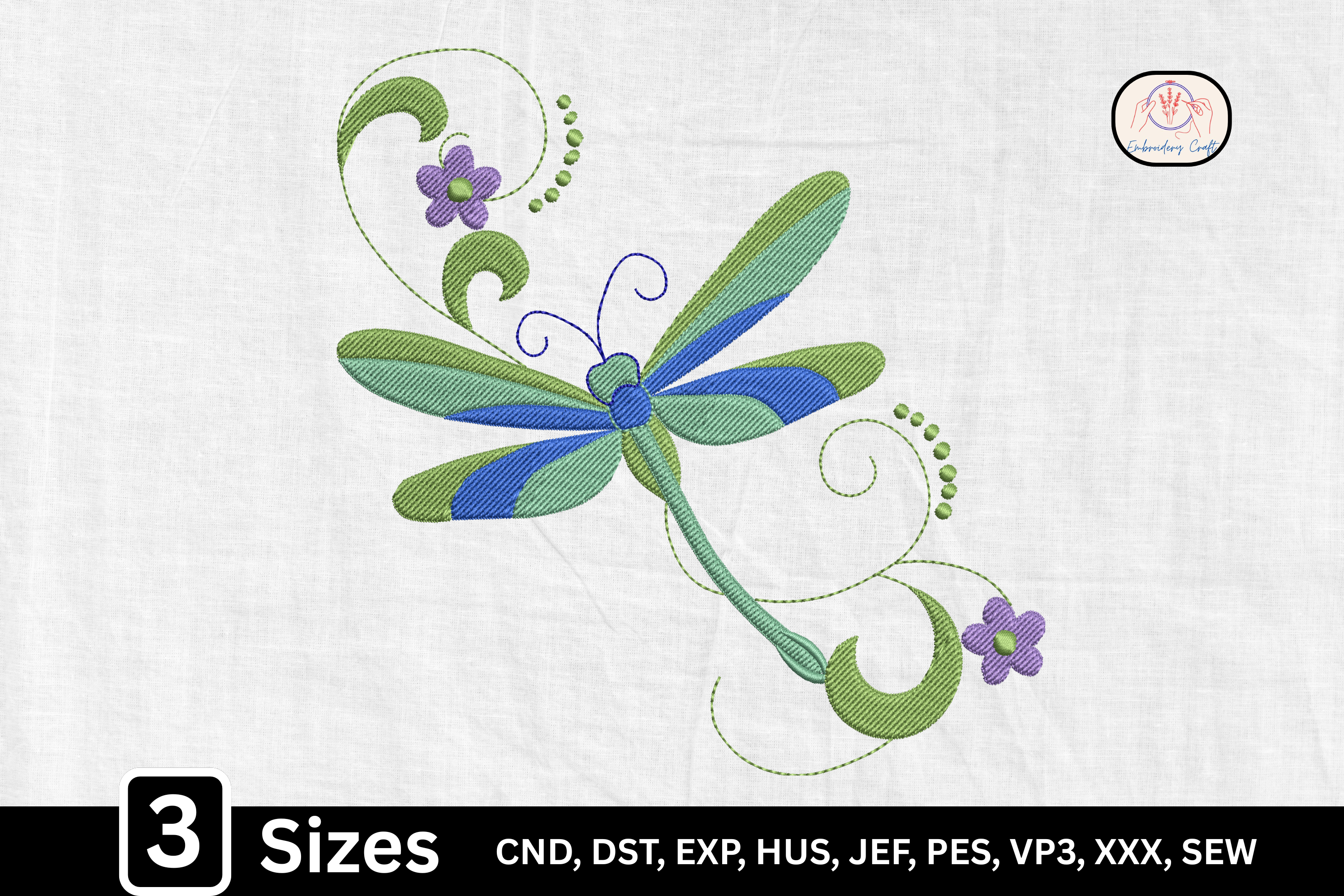 Floral Elegant Dragonfly
