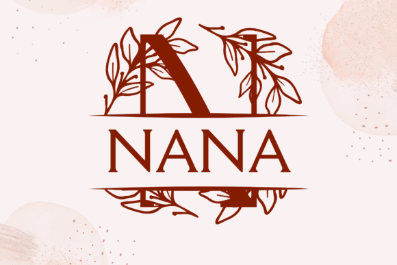 Floravine Split Monogram Font - Preview 1