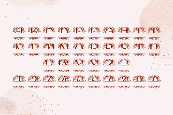Floravine Split Monogram Font - Preview 3