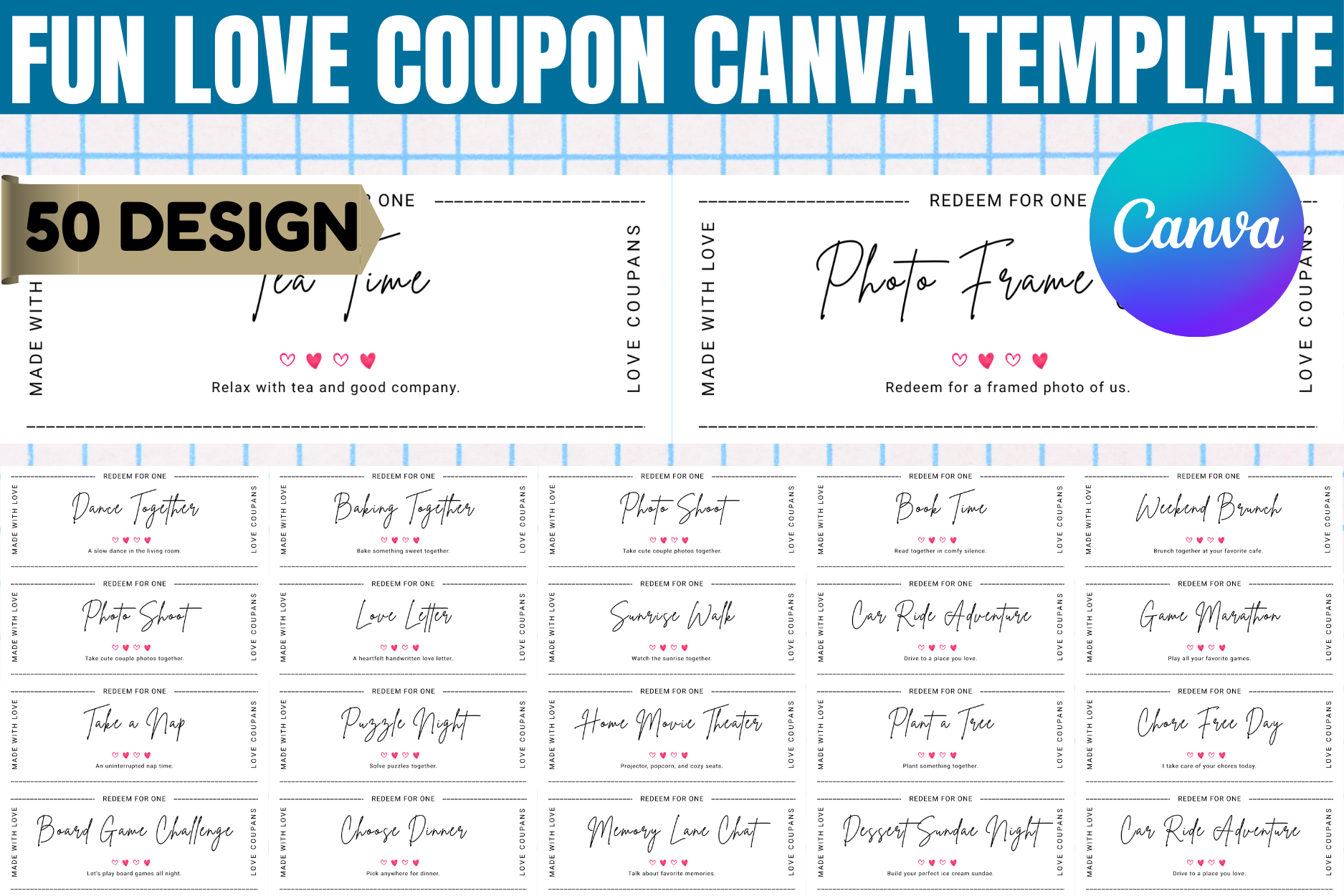 Fun Love Coupon Canva Template
