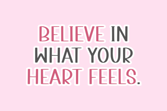 Giggling Heart Font PNG with transparent background - Preview 2
