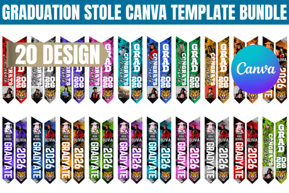 Graduation Stole Canva Editable Template Graphic Canva By Gfx Shaown