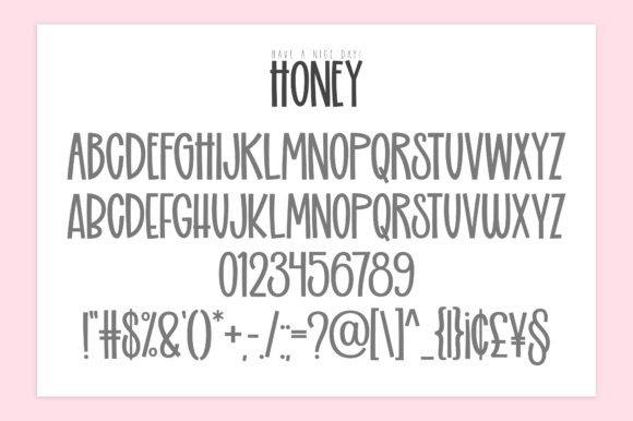 Have a Nice Day Honey Font - Preview 4