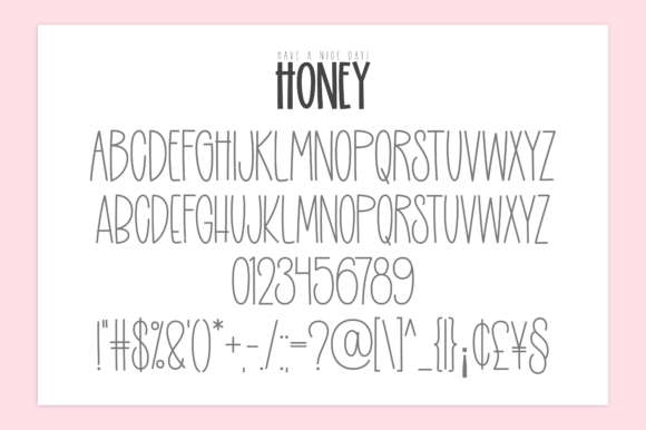 Have a Nice Day Honey Font - Preview 5